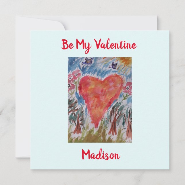 Tarjeta de San Valentín plana Heart of the Planet (Anverso)