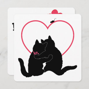 Tarjeta de San Valentín plana Púrr-if-ic de Alley