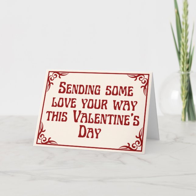 Tarjeta de San Valentín platónica de envío de amor (Anverso)