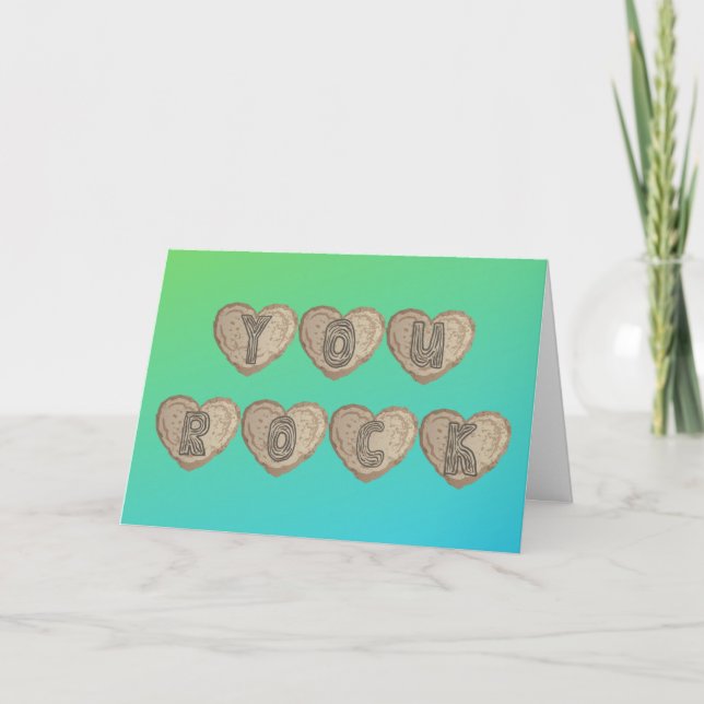 Tarjeta de San Valentín platónica de You Rock (Anverso)