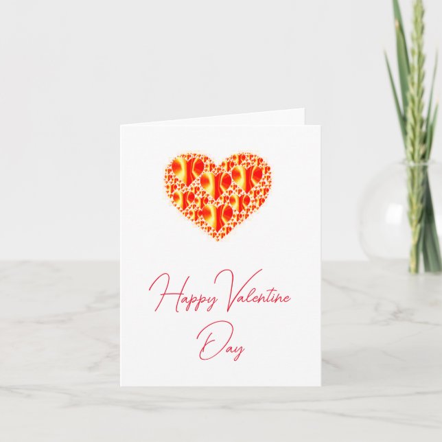 Tarjeta de San Valentín plegada de 4" x 5,6" peque (Anverso)