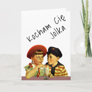 Tarjeta de San Valentín polaca Tarjeta de saludo W