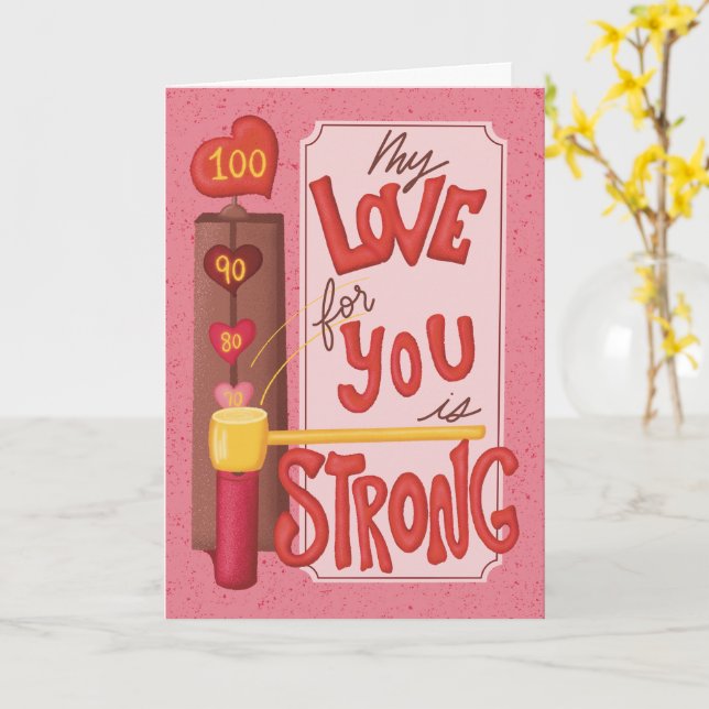 Tarjeta de San Valentín retro con dibujos a mano (flor amarilla)