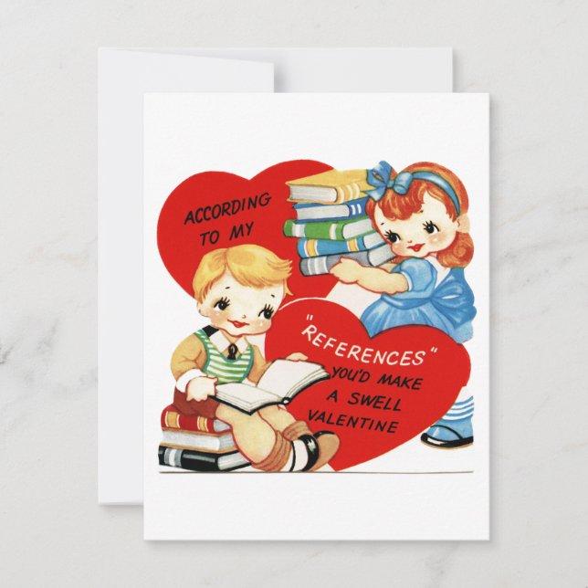Tarjeta de San Valentín retro vintage (Anverso)