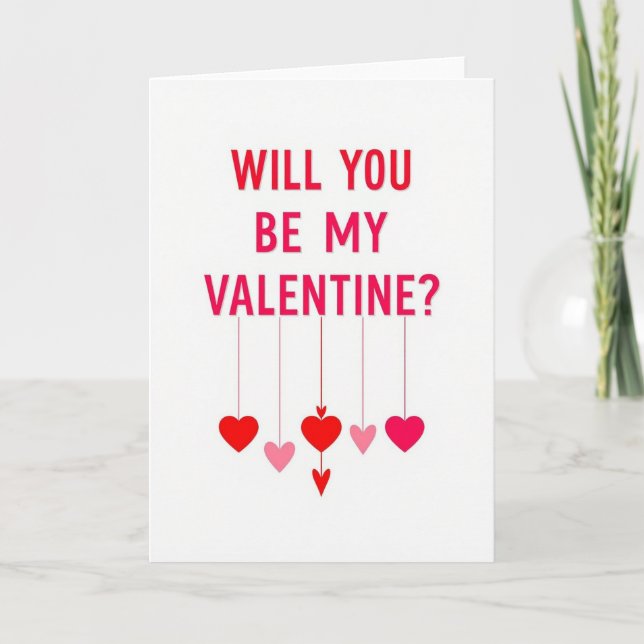 Tarjeta de San Valentín Roja (Anverso)
