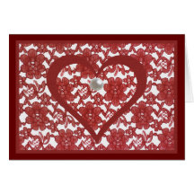 Tarjeta de San Valentín roja con poema