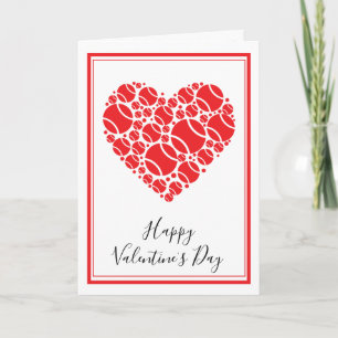 Tarjeta de San Valentín roja de tenis personalizab