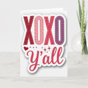 Tarjeta de San Valentín Roja Xoxo