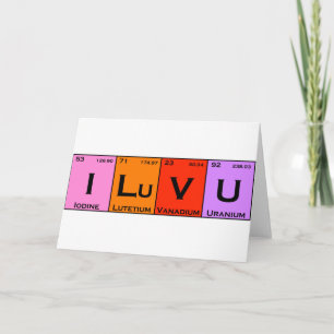 Tarjeta de San Valentín romántico de LuV U