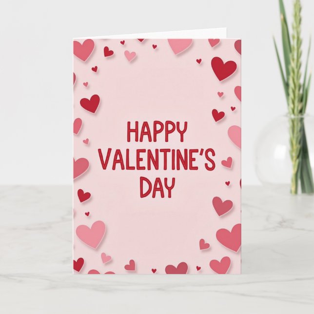 Tarjeta de San Valentín Rosa (Anverso)
