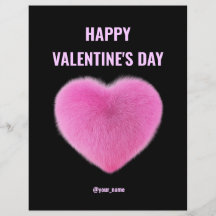 Tarjeta de San Valentín rosa moderna