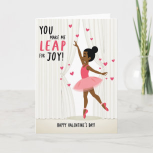 Tarjeta de San Valentín Salto de Alegría de Bailar