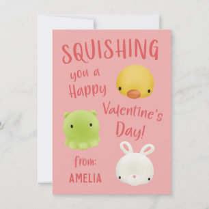 Tarjeta de San Valentín Squishies Kids Classroom