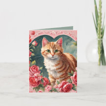 Tarjeta de San Valentín Tabby Kitten Meow-velous