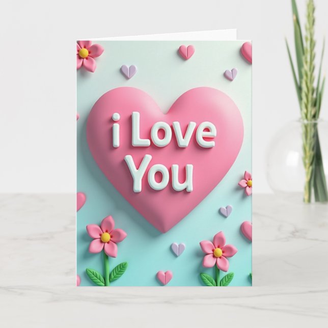 Tarjeta de San Valentín Te Amo (Anverso)