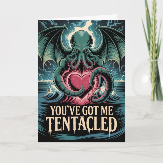 Tarjeta de San Valentín Tentacular Cthulhu Eldritc (Anverso)