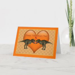 Tarjeta de San Valentín Tyrannosaurus Rex Dinosaur