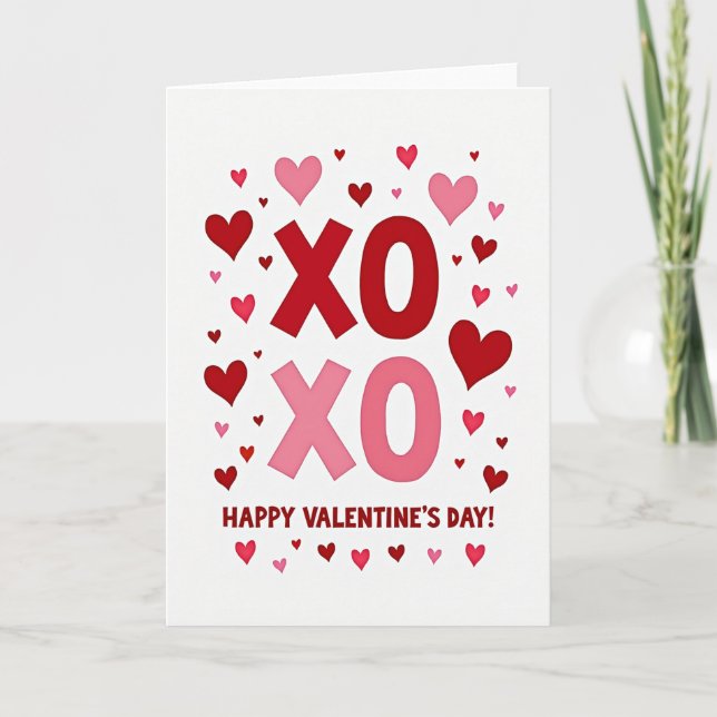 Tarjeta de San Valentín Xoxo con todo el corazón (Anverso)