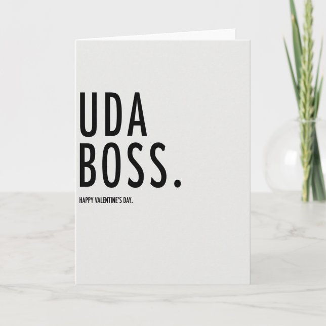 Tarjeta de San Valentín You Da Boss (Anverso)