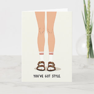 Tarjeta de Sandalias del Día de los Papás Geniales