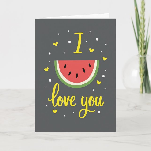 Tarjeta de Sandía Te Amo (Anverso)