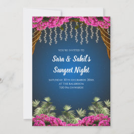 Tarjeta de Sangeet de boda e invitación de Sangeet