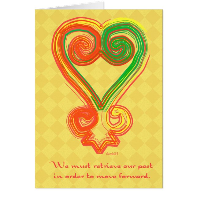 Tarjeta de Sankofa (Frente)