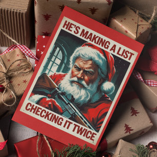 Tarjeta de Santa de la 2ª Enmienda Navidad por l