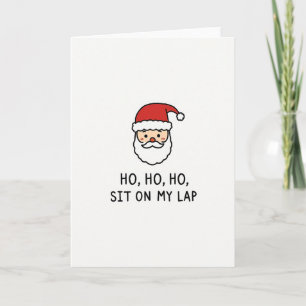 Tarjeta de Santa Ho Ho Ho Siéntate En Mis Rodillas