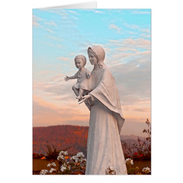 Tarjeta de Santa María con Jesús (Frente)