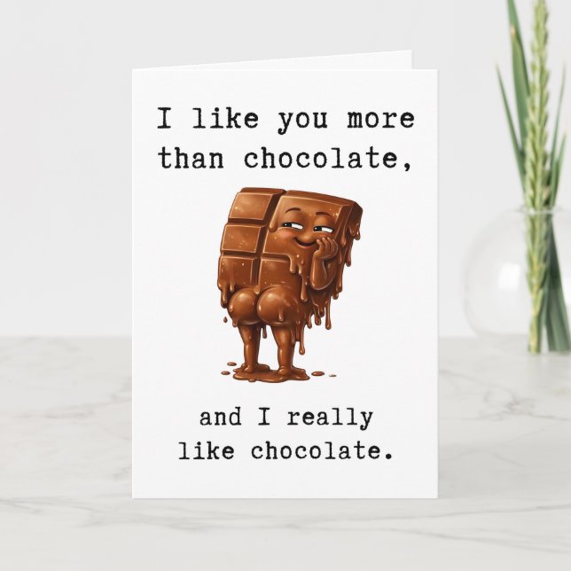 Tarjeta de sarcasmo de aniversario, Valentín humor (Anverso)