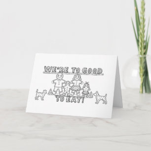Tarjeta de sarcasmo de pan de jengibre de Navidad