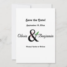 Tarjeta de "Save the Date" con Ampersand Elegante