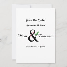 Tarjeta de "Save the Date" con Ampersand Elegante