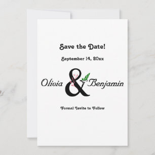 Tarjeta de "Save the Date" con Ampersand Elegante