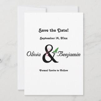 Tarjeta de "Save the Date" con Ampersand Elegante