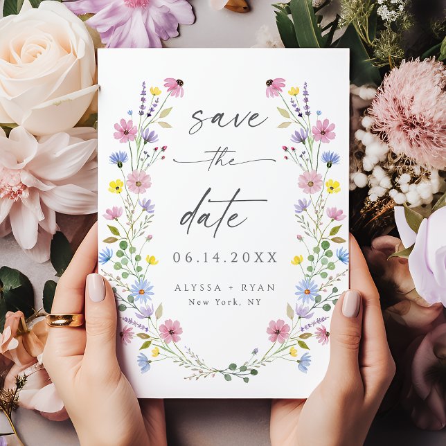 Tarjeta de "Save the Date" de Boda con Jardin de F (Subido por el creador)
