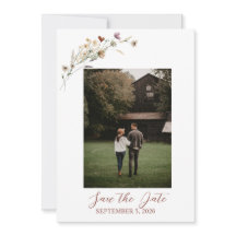 Tarjeta de "Save the Date" de Flor Silvestre