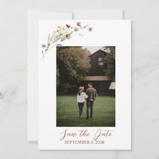 Tarjeta de "Save the Date" de Flor Silvestre