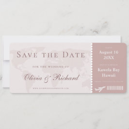 Tarjeta de Save the Date de Rosa Polvorienta Elega