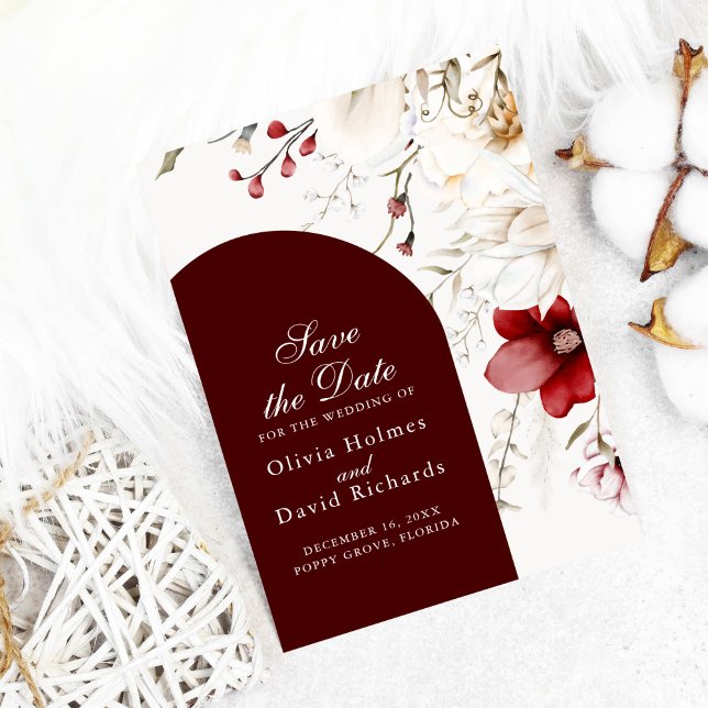 Tarjeta de "Save the Date" Elegancia de Invierno B (Subido por el creador)