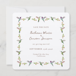Tarjeta de Save the Date Hummingbird