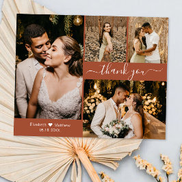 Tarjeta de script de agradecimiento al Boda de pre