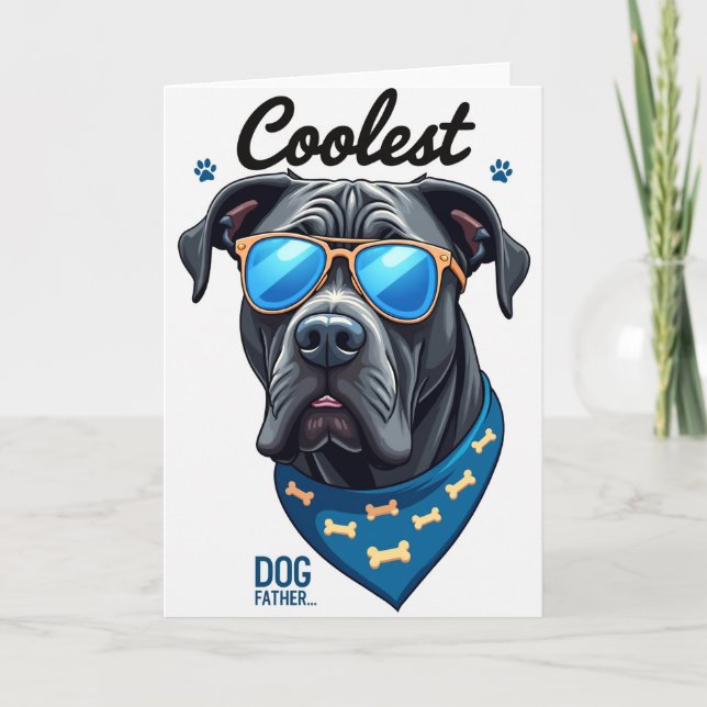 Tarjeta de Script del Padre Más Genial Canino (Anverso)
