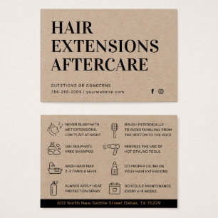 Tarjeta de seguimiento de extensión de pelo modern