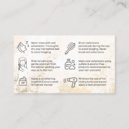 Tarjeta de seguimiento de extensiones de pelo dora
