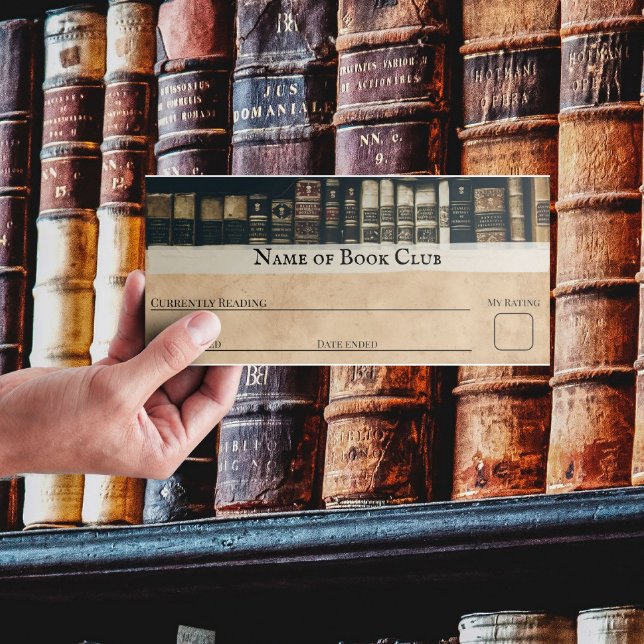 Tarjeta de seguimiento de lectura del Vintage Book (Subido por el creador)