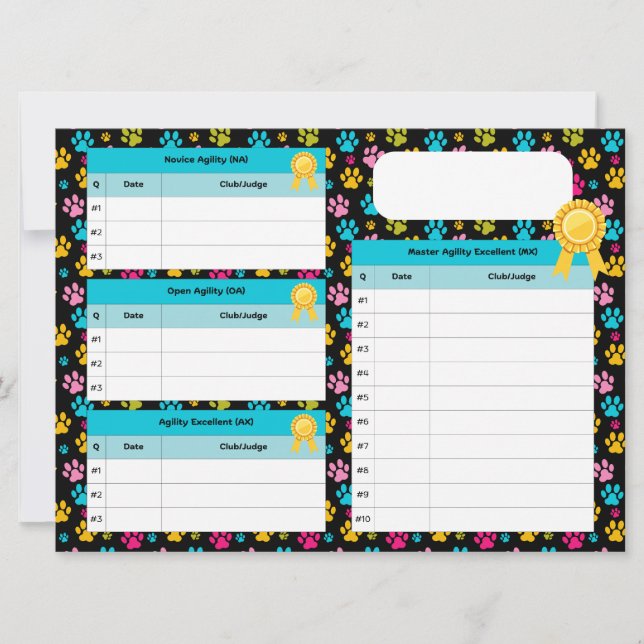 Tarjeta de seguimiento de títulos principales de A (Anverso)