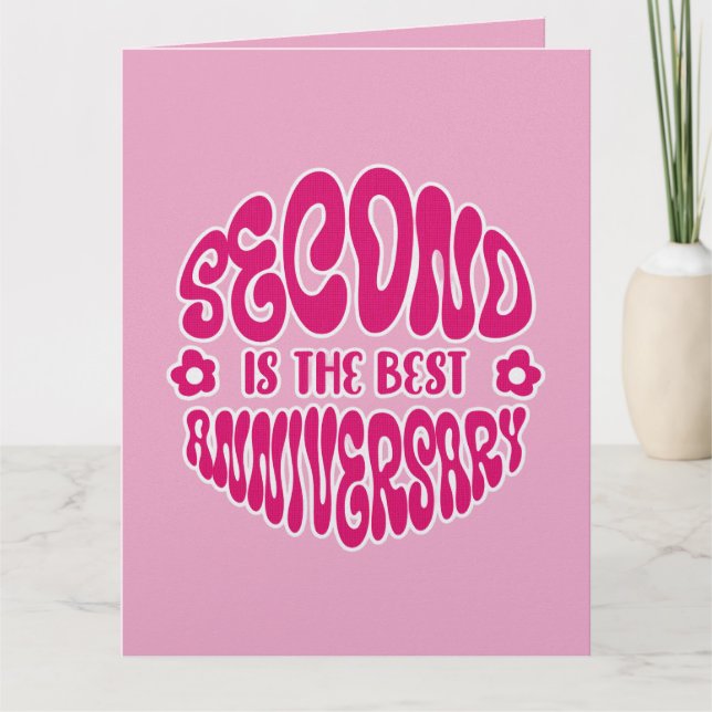 Tarjeta de segundo aniversario de bodas (Anverso)