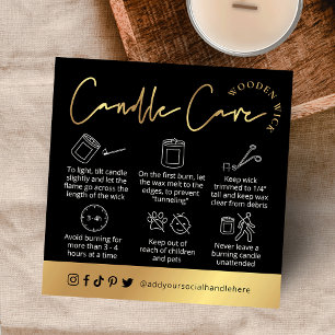 Tarjeta de seguridad con el logotipo negro y dorad